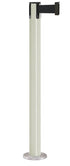Contempo Permanent Retractable Belt Stanchion - LW - Lavi White - Satin Permanent