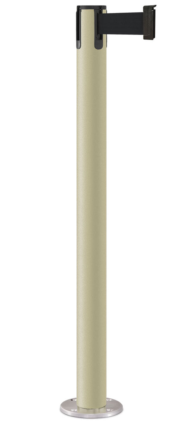 Contempo Permanent Retractable Belt Stanchion - PS - Pacific Sand - Satin Permanent