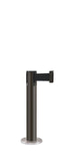 Contempo Exhibit Post | 24 in Retractable Belt Stanchion - SB - Statuary Bronze - Satin Permanent