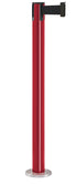 Contempo Permanent Retractable Belt Stanchion - TR - Torch Red - Satin Permanent