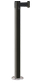 Contempo Permanent Retractable Belt Stanchion - WB - Wrinkle Black - Satin Permanent