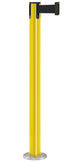 Contempo Permanent Retractable Belt Stanchion - YL - Yellow - Satin Permanent