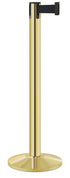 Contempo Portable Retractable Belt Stanchion - GD - Gold - 14" Galvanized Sloped