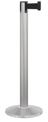 Contempo Portable Retractable Belt Stanchion - SA - Satin - 14" Galvanized Sloped