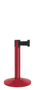 Contempo Exhibit Post | 24 in Retractable Belt Stanchion - TR - Torch Red - 14" Galvanized Sloped