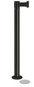 Contempo Magnetic Retractable Belt Stanchion - GB - Gloss Black - 5.5" Heavy Magnetic
