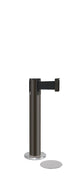 Contempo Exhibit Post | 24 in Retractable Belt Stanchion - SB - Statuary Bronze - 5.5" Heavy Magnetic