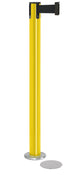 Contempo Magnetic Retractable Belt Stanchion - YL - Yellow - 5.5" Heavy Magnetic