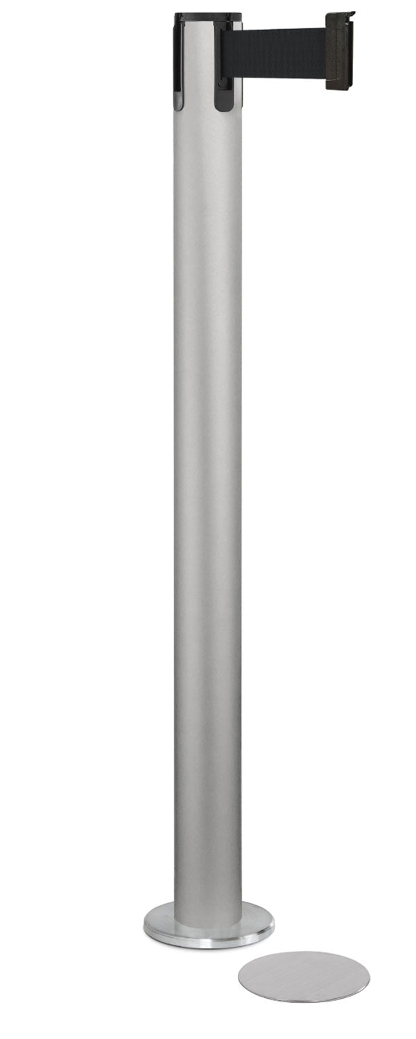 Contempo Magnetic Retractable Belt Stanchion - SA - Satin - 5.5" Magnetic