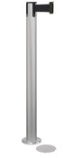 Contempo Magnetic Retractable Belt Stanchion - SA - Satin - 5.5" Magnetic