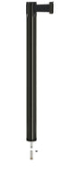 Contempo Removable Retractable Belt Stanchion - GB - Gloss Black - Pin Socket