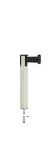 Contempo Exhibit Post | 24 in Retractable Belt Stanchion - LW - Lavi White - Pin Socket