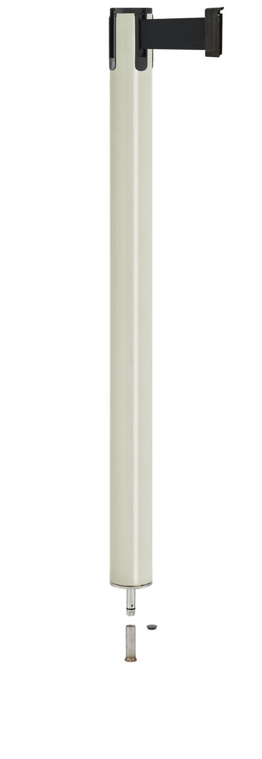Contempo Removable Retractable Belt Stanchion - LW - Lavi White - Pin Socket