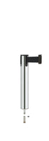Contempo Exhibit Post | 24 in Retractable Belt Stanchion - PO - Polished Stainless - Pin Socket