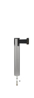 Contempo Exhibit Post | 24 in Retractable Belt Stanchion - SA - Satin - Pin Socket