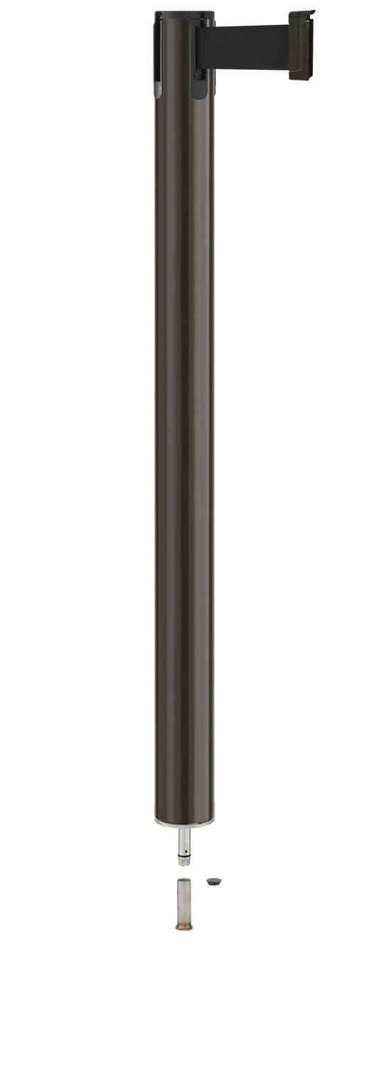 Contempo Removable Retractable Belt Stanchion - SB - Statuary Bronze - Pin Socket