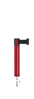 Contempo Exhibit Post | 24 in Retractable Belt Stanchion - TR - Torch Red - Pin Socket