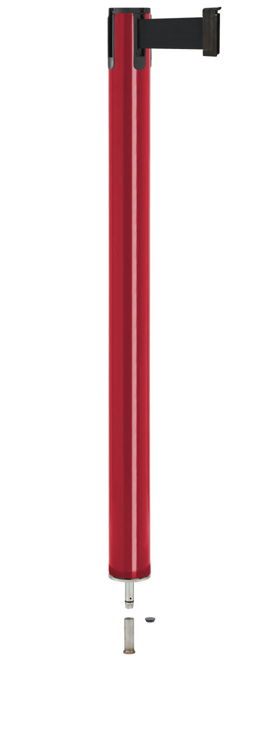 Contempo Removable Retractable Belt Stanchion - TR - Torch Red - Pin Socket