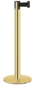 Contempo Portable Retractable Belt Stanchion - GD - Gold - 14.5" Slim