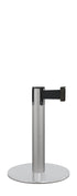 Contempo Exhibit Post | 24 in Retractable Belt Stanchion - SA - Satin - 14.5" Slim