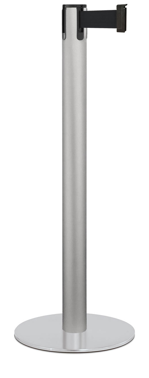 Contempo Portable Retractable Belt Stanchion - SA - Satin - 14.5" Slim