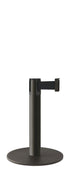 Contempo Exhibit Post | 24 in Retractable Belt Stanchion - WB - Wrinkle Black - 14.5" Slim