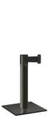Contempo Exhibit Post | 24 in Retractable Belt Stanchion - WB - Wrinkle Black - Square