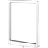 Designer Series screw-in sign frame, 8.5 x 11 polished chrome