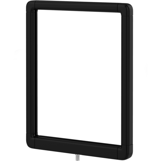 Designer Series screw-in sign frame, 8.5 x 11 smooth black
