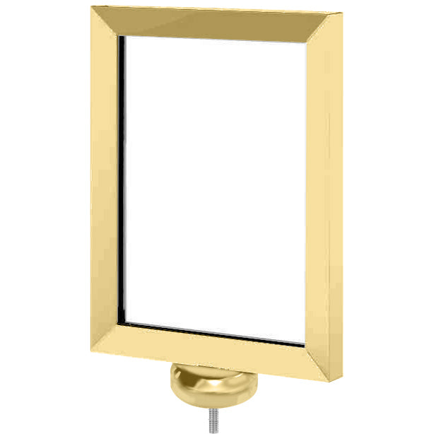 Classic post sign frame 8.5 x 11 in polished brass plated finish