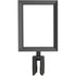 Heavy duty 8.5 x 11 sign frame kit in smooth black with universal post adapter