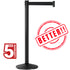 Prime HD Black Aluminum (Outdoor-Ready) Crowd Control Stanchion Barrier with 10' Retractable Belt