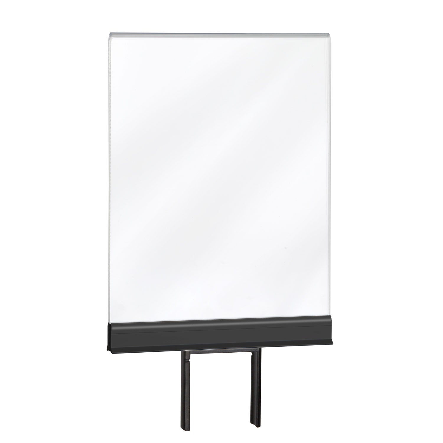 Acrylic Post-Top Sign Clip | Frameless - MB - Matte Black - No insert (frame only)
