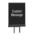 Acrylic Post-Top Sign Clip | Frameless - MB - Matte Black - Custom message