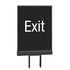 Acrylic Post-Top Sign Clip | Frameless - MB - Matte Black - Exit