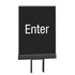 Acrylic Post-Top Sign Clip | Frameless - MB - Matte Black - Enter