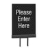 Acrylic Post-Top Sign Clip | Frameless - MB - Matte Black - Please Enter Here