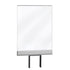 Acrylic Post-Top Sign Clip | Frameless - SA - Satin Aluminum - No insert (frame only)