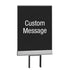 Acrylic Post-Top Sign Clip | Frameless - SA - Satin Aluminum - Custom message