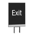 Acrylic Post-Top Sign Clip | Frameless - SA - Satin Aluminum - Exit