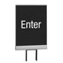 Acrylic Post-Top Sign Clip | Frameless - SA - Satin Aluminum - Enter