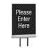 Acrylic Post-Top Sign Clip | Frameless - SA - Satin Aluminum - Please Enter Here