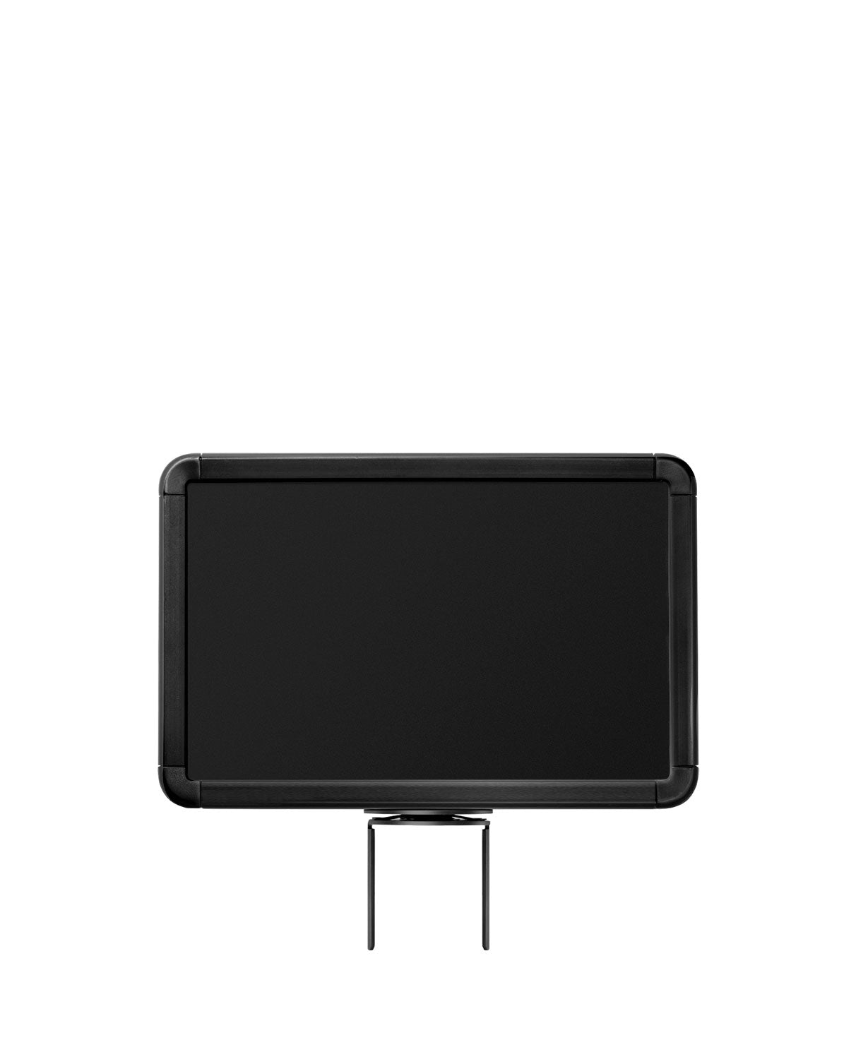 Adjustable Angle Stanchion Signs | Swivel Post-Top - MB - Matte Black - 7 x 11 · Horizontal · Closed frame