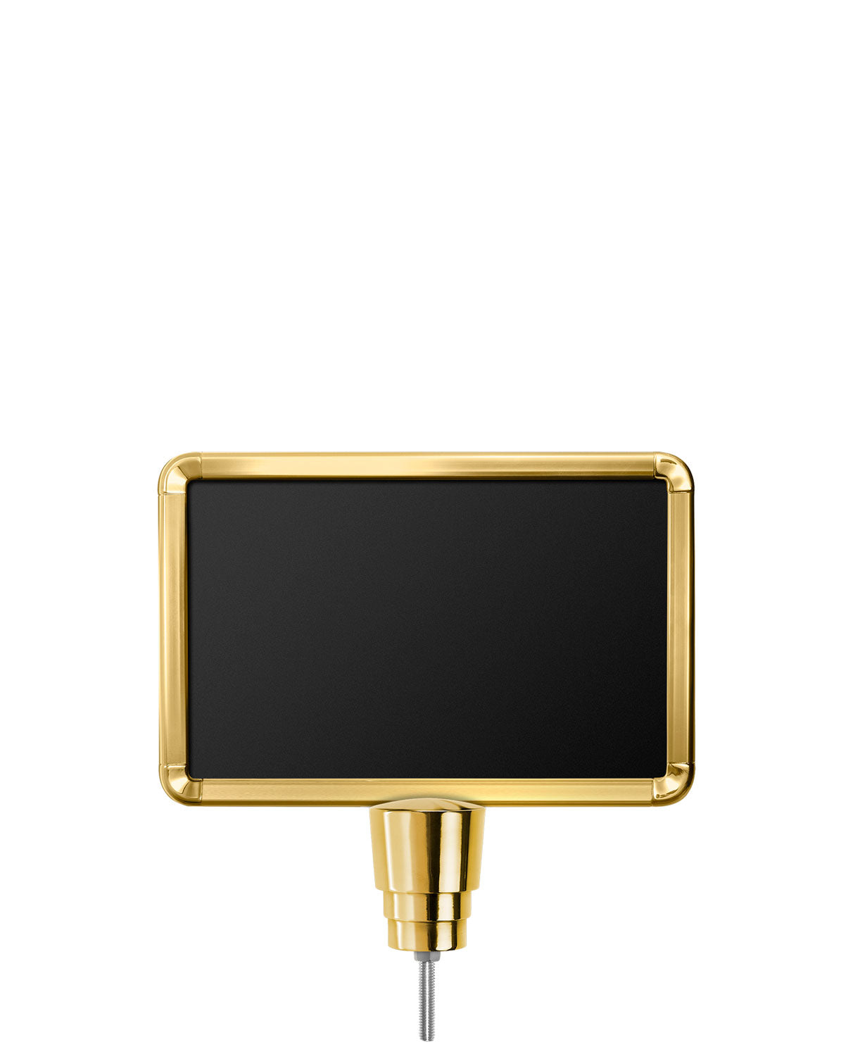 Stanchion Signs for Traditional Posts | Drum Mount - GD - Gold - 7 x 11 · Horizontal · Slotted