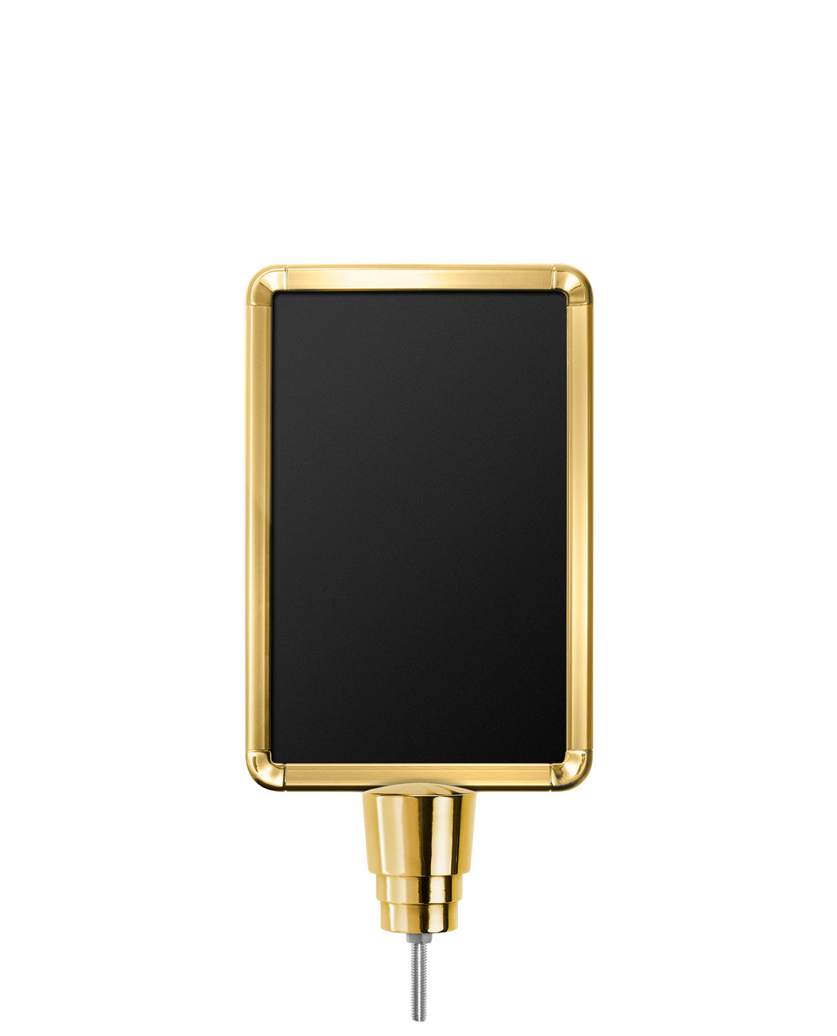 Stanchion Signs for Traditional Posts | Drum Mount - GD - Gold - 7 x 11 · Vertical · Closed frame