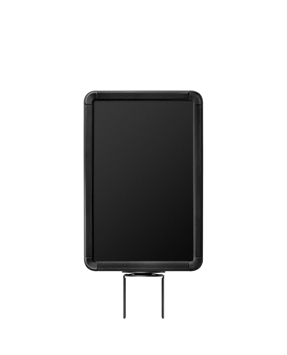 Adjustable Angle Stanchion Signs | Swivel Post-Top - MB - Matte Black - 7 x 11 · Vertical · Closed frame