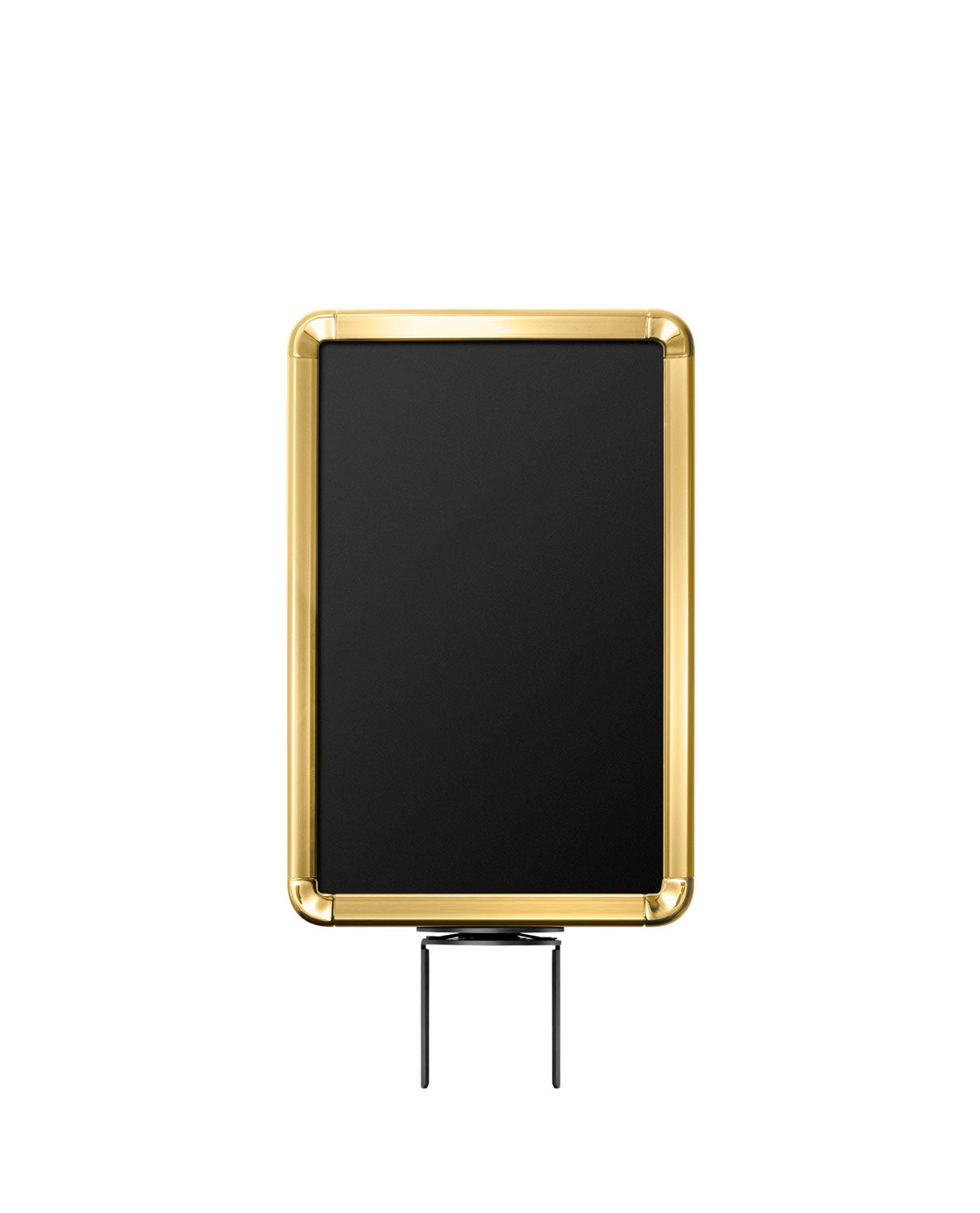 Adjustable Angle Stanchion Signs | Swivel Post-Top - GD - Gold - 7 x 11 · Vertical · Slotted