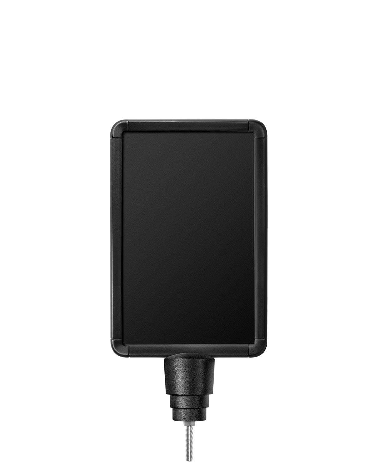 Stanchion Signs for Traditional Posts | Drum Mount - MB - Matte Black - 7 x 11 · Vertical · Slotted