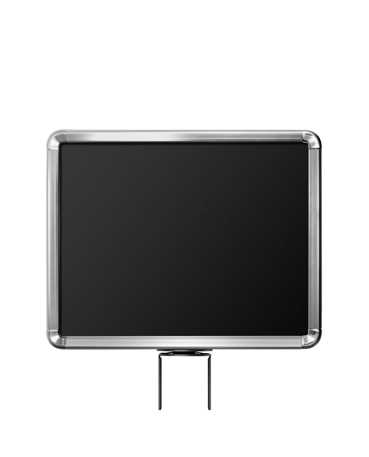 Adjustable Angle Stanchion Signs | Swivel Post-Top - CL - Chrome - 11 x 14 · Horizontal · Closed frame