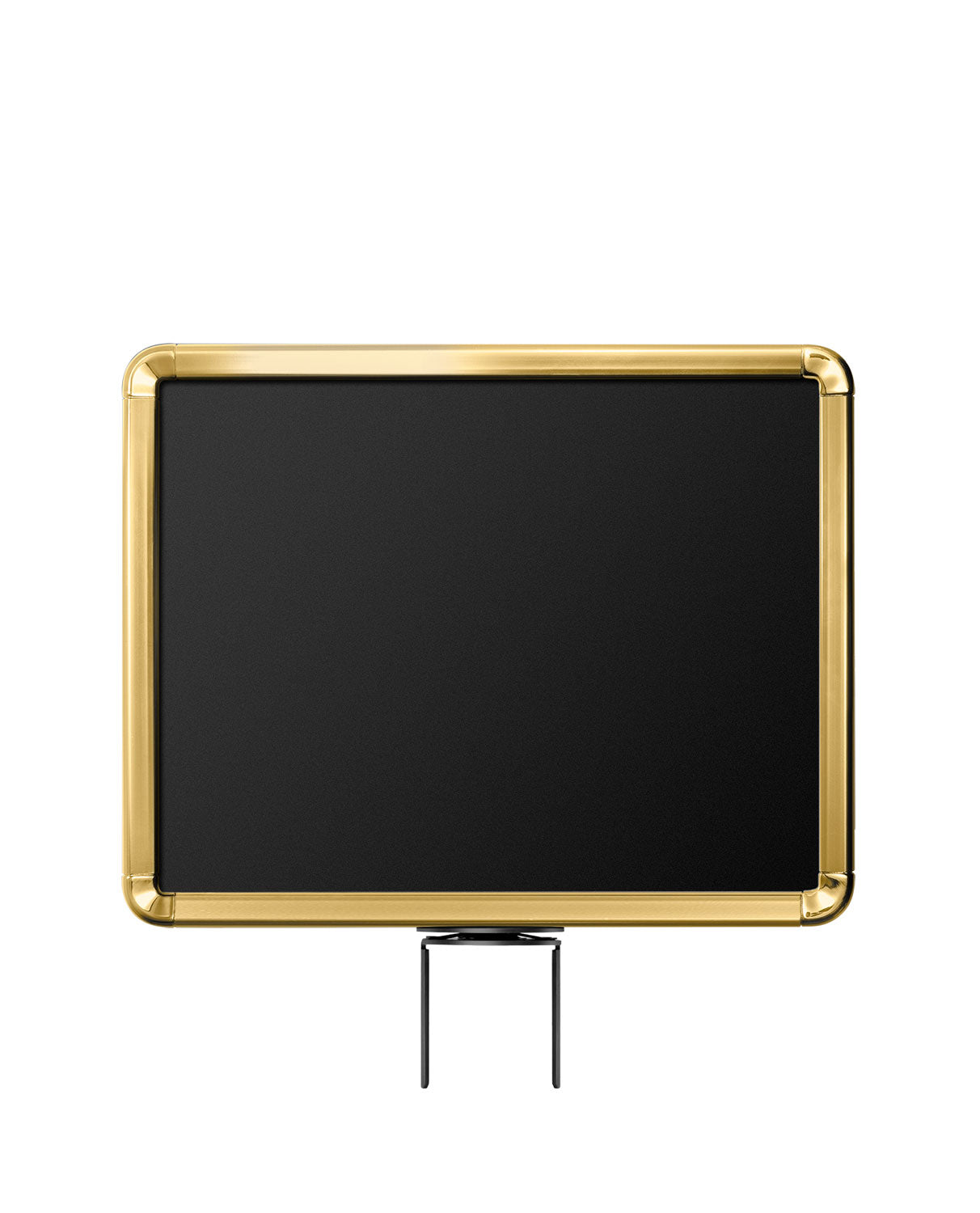 Adjustable Angle Stanchion Signs | Swivel Post-Top - GD - Gold - 11 x 14 · Horizontal · Closed frame